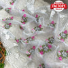 White Pure Organza Embroidered Partywear Saree