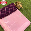 Pink Crepe Silk Sequins Partywear Saree