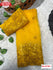 Yellow Soft Organza Floral Sequins Saree