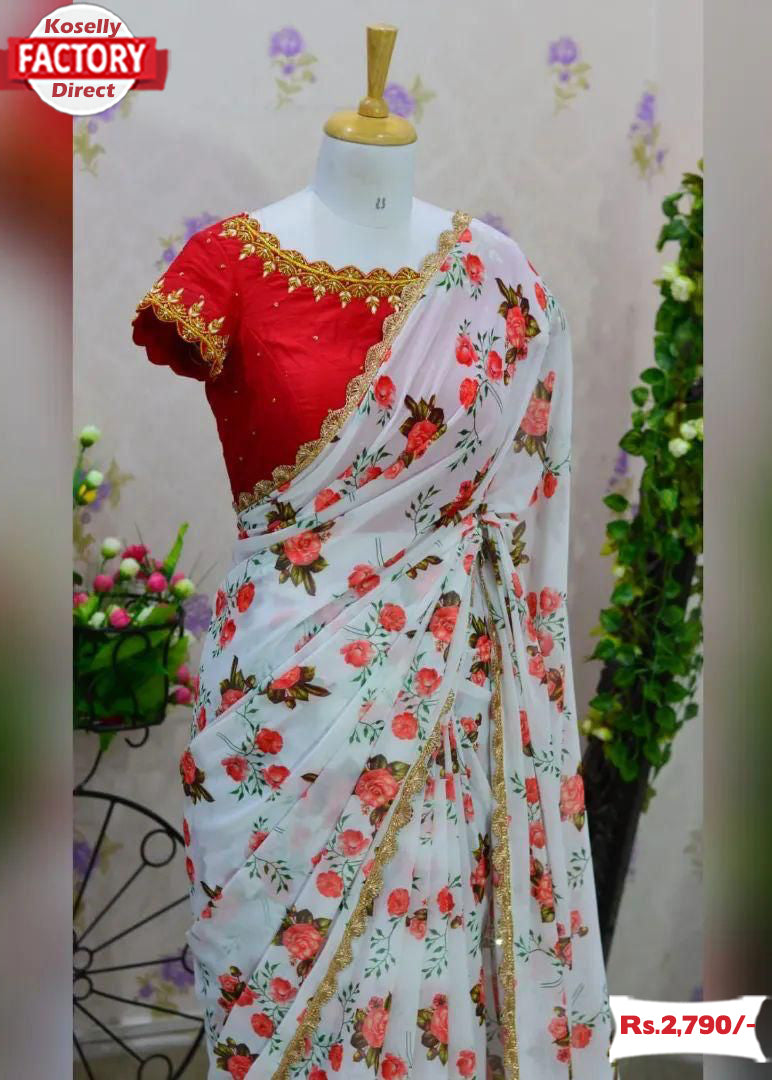 Shop Beautiful Floral Saree Online at Great Prices