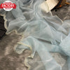 Sky Blue Pure Organza Hand Pearl Work Partywear Saree