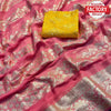 Baby Pink Pure Georgette Banarasi Rich Zari Saree