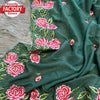 Green Pure Organza Multi-Embroidery Partywear Saree