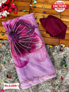 Lavender Soft Georgette Handwork Partywear Saree