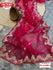 Hot Pink Soft Organza Embroidered Partywear Saree