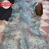 Sky Blue Pure Organza Partywear Embroidered Saree