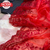 Red Pure Organza Partywear Embroidered Saree