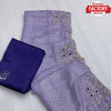 Lavender Weightless Embroidered Partywear Saree