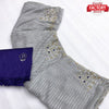 Grey Weightless Embroidered Partywear Saree