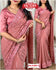 Pink Georgette Weaving And Embroidered Partywear Saree