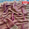 Nude Pink Shimmer Chiffon Stone Work Partywear Saree