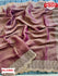 Nude Pink Shimmer Chiffon Stone Work Partywear Saree