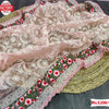 Peach Organza Chikankari Partywear Saree