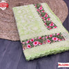 Light Green Organza Chikankari Partywear Saree