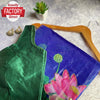 Royal Blue Organza Silk Handwork Partywear Saree