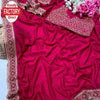 Hot Pink Vichitra Silk Partywear Saree