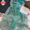 Sea Green Pure Organza Chikankari Work Partywear Saree