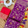 Purple Viscose Paithani Silk Partywear Saree