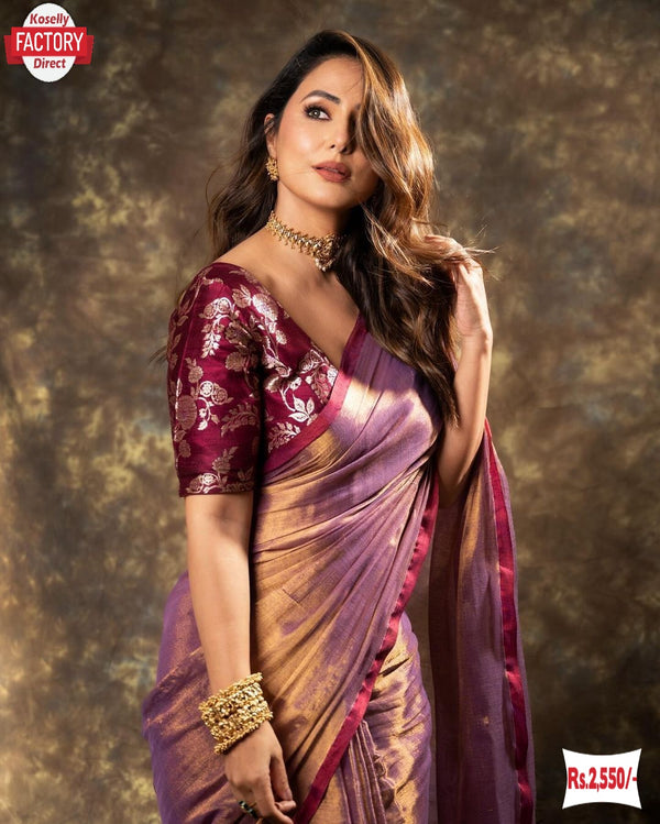 Multi-shaded Jimmy Choo Silk Partywear Saree