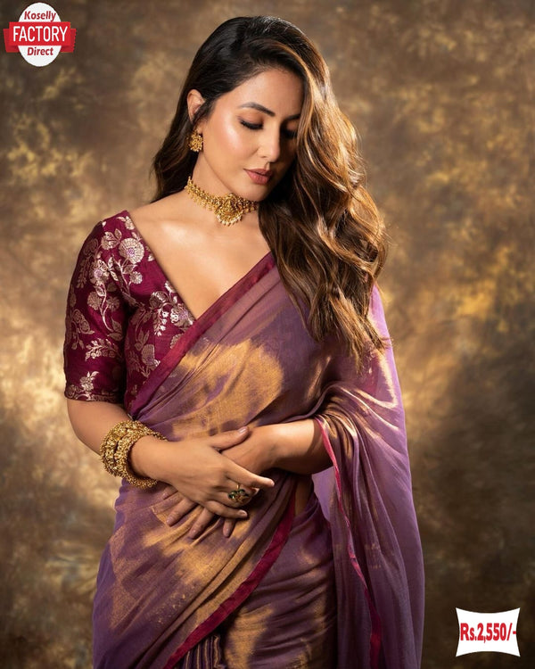 Multi-shaded Jimmy Choo Silk Partywear Saree