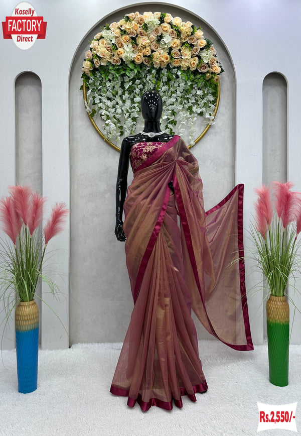 Multi-shaded Jimmy Choo Silk Partywear Saree