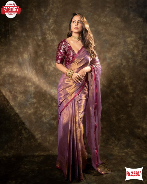 Multi-shaded Jimmy Choo Silk Partywear Saree