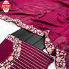 Wine Blooming Vichitra Multi-matte Sequins Partywear Saree