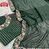 Green Blooming Vichitra Multi-matte Sequins Partywear Saree