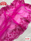 Magenta Pure Organza Thread And Sequins Partywear Saree