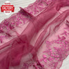 Nude Pink Pure Organza Thread And Sequins Partywear Saree