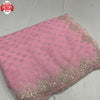 Pink Pure Georgette Sequins And Foil Work Partywear Saree