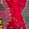 Hot Pink Jimmy Choo Embroidered Partywear Saree