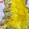 Yellow Jimmy Choo Embroidered Partywear Saree