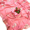 Pink Fancy Fabric Foil Work Partywear Saree