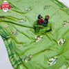 Green Fancy Fabric Foil Work Partywear Saree