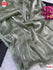 Dusty Green Pure Burberry Silk Hand Stone Work Partywear Saree