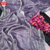 Lavender Pure Burberry Silk Hand Stone Work Partywear Saree