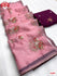 Pink Organza Multi-thread Work Partywear Saree