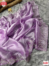 Lavender Pure Jimmy Choo Stone-work Partywear Saree