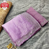 Lavender Pure Jimmy Choo Stone-work Partywear Saree