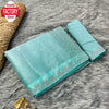 Sky Blue Pure Jimmy Choo Stone-work Partywear Saree