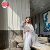 White Pure Organza Tissue Silk Thread Work Partywear Saree