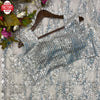 Grey Butterfly Net Sequins Work Partywear Saree