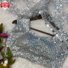 Grey Butterfly Net Sequins Work Partywear Saree