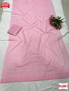 Baby Pink Georgette Chikankari Sequins Work Partywear Saree