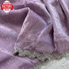 Lavender Pure Jimmy Choo Silk Zircon Stone Work Partywear Saree