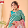 Light Blue Pure Paithani Silk Rich Weaving Partywear Saree