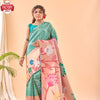 Light Blue Pure Paithani Silk Rich Weaving Partywear Saree