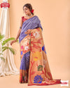 Royal Blue Pure Paithani Silk Rich Weaving Partywear Saree