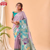 Lavender Pure Paithani Silk Rich Weaving Partywear Saree